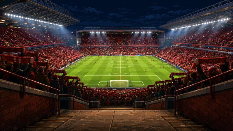 Under the lights on match night